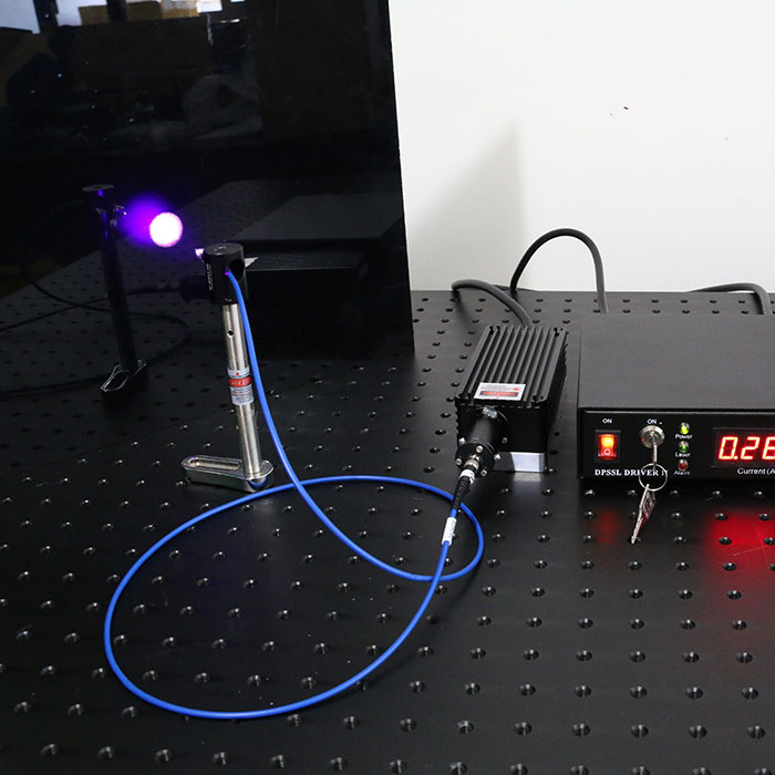 442nm 8W High Power Semiconductor Laser Coupled Optical Fiber Blue Laser Beam